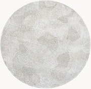 Rond jacquard in- & outdoor vloerkleed Coral, wasbaar