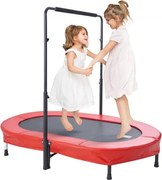 VEVOR Kindertrampoline Binnen/Buiten Trampoline Opvouwbare Mini Trampoline met Handvat, Rebounder Trampoline Tuintrampoline voor Peuters, Verjaardagscadeau voor Kinderen vanaf 3 Jaar voor Plezier, Rood