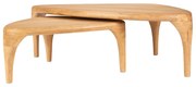 Zuiver Isla Natural Design Salontafel Set Eiken Hout - 110 X 60cm.