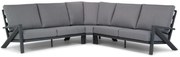 Hoek loungeset 5 personen Aluminium Grijs  Santika Furniture Santika Cinta