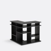Hoekboekenkast, voor tegen de achterkant van een bank, ABAC