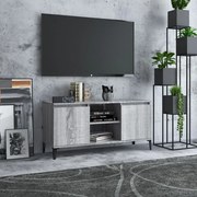 vidaXL Tv-meubel met metalen poten 103,5x35x50 cm grijs sonoma eiken