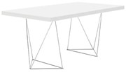 TemaHome Multi 160 Trestles Mat Wit Bureau Met Chroom 160 Cm - 160 X 90cm.