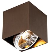 Design Spot / Opbouwspot / Plafondspot donkerbrons vierkant draai en kantelbaar - Box Design G9 Binnenverlichting Lamp