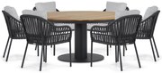 Tuinset Ronde Tuintafel 6 personen 160 cm Aluminium/rope Grijs  Coco Puerto/Salerno