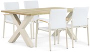 Tuinset 4 personen 180 cm Aluminium/textileen Taupe Lifestyle Garden Furniture Brandon/Cardiff