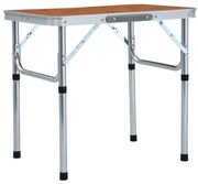 vidaXL Campingtafel inklapbaar 60x45 cm aluminium