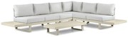 Hoek loungeset 6 personen Aluminium Taupe  Lifestyle Garden Furniture Lorenzo