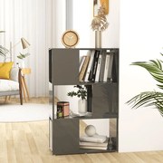 vidaXL Boekenkast/kamerscherm 60x24x94 cm spaanplaat hoogglans grijs