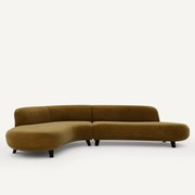 Fluwelen hoekbank, Rosebury, ontwerp Emmanuel Gallina