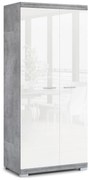 Kast SIMPLE SZD2 beton / wit glans