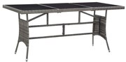 vidaXL Tuintafel 170x80x74 cm poly rattan grijs