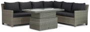 Dining Loungeset 6 personen Wicker Taupe  Garden Collections Lusso/Hamilton