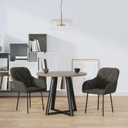 vidaXL Eetkamerstoelen 2 st fluweel donkergrijs