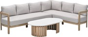 Garden Impressions Sirocco loungeset 3-delig rechts - acacia - grey sand