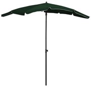 vidaXL Parasol met paal 200x130 cm groen