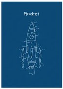 Lichtgevende Poster (70x50 Cm) Esttels Rocket - Sklum