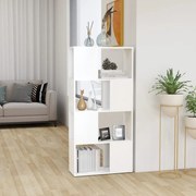 vidaXL Boekenkast/kamerscherm 60x24x124,5 cm spaanplaat wit