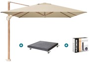 Platinum Challenger Premium T1 4x3 m - Champagne Teak met Modena voet en hoes