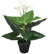 vidaXL Kunst calla lelie plant met pot 45 cm wit