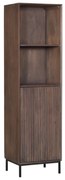 Starfurn Madison Walnoot Boekenkast Walnoot Mangohout - 55x45x200cm.