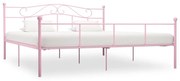 vidaXL Bedframe metaal roze 180x200 cm