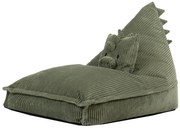 Kinder Zitzak Dino Lounger & Kussen Set - Groen