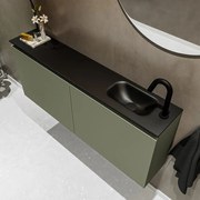 Mondiaz Ture 120cm toiletmeubel army met wastafel urban rechts 1 kraangat