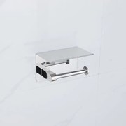 Fortifura Calvi - toiletrolhouder - met plateau - chroom SW1183056
