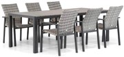 Tuinset 6 personen 217 cm Wicker Grijs Lifestyle Garden Furniture Upton/Young