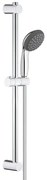 GROHE Vitalo Start 100 glijstangset - 60cm - ronde handdouche - 1 straalsoort - gladde doucheslang - chroom/zwart 27942000