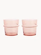 Mondgeblazen waterglazen Boya, 2 stuks