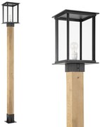 Tuinlamp Capital XXL WOOD Lantaarn buitenlamp zwart Tuinverlichting Zwart E27