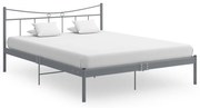 vidaXL Bedframe metaal grijs 140x200 cm