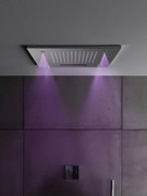 Hotbath Mate M146 inbouw hoofddouche met LED, waterval en spray 50cm geborsteld nikkel