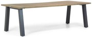 Dining Tuintafel rechthoekig 240 x 100 cm Teak Grijs Glasgow