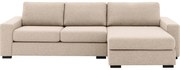 Goossens Hoekbank Lucca Met Chaise Longue wit, stof, 2,5-zits, stijlvol landelijk met chaise longue rechts