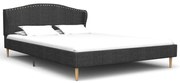 vidaXL Bedframe stof donkergrijs 135x190 cm