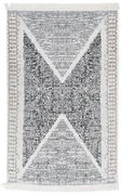 vidaXL Vloerkleed 160x230 cm katoen zwart en grijs