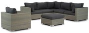 Hoek loungeset 6 personen Wicker Taupe  Garden Collections Cuba