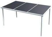 vidaXL Tuintafel 150x90x74 cm staal zwart