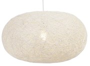 Eettafel / Eetkamer Landelijke hanglamp wit 50 cm - Corda Flat Design, Modern E27 rond Binnenverlichting Lamp