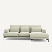 Rechtse hoekbank in stonewashed fluweel, Marsile