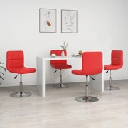 vidaXL Eetkamerstoelen 4 st kunstleer rood