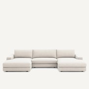 5-zits panoramabank fluweel chenille, Skander