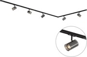 Modern railsysteem zwart me 5 spots 1-fase - Iconic Lloyd