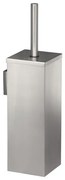 Haceka Mezzo Toiletborstelhouder - wandmodel - gesloten - geborsteld chroom 1208659