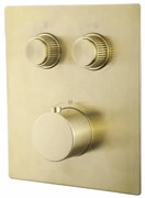 Wiesbaden Caral Klik Pro inbouw thermostatisch douchekraan 2 functies met inbouwdeel geborsteld messing SW717350 / SW717345