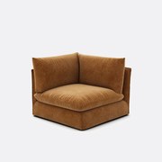 Hoekelement voor modulaire bank, in gemêleerd polyester, Malo