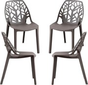 Set 4 Hissar Polypropyleen Stoelen